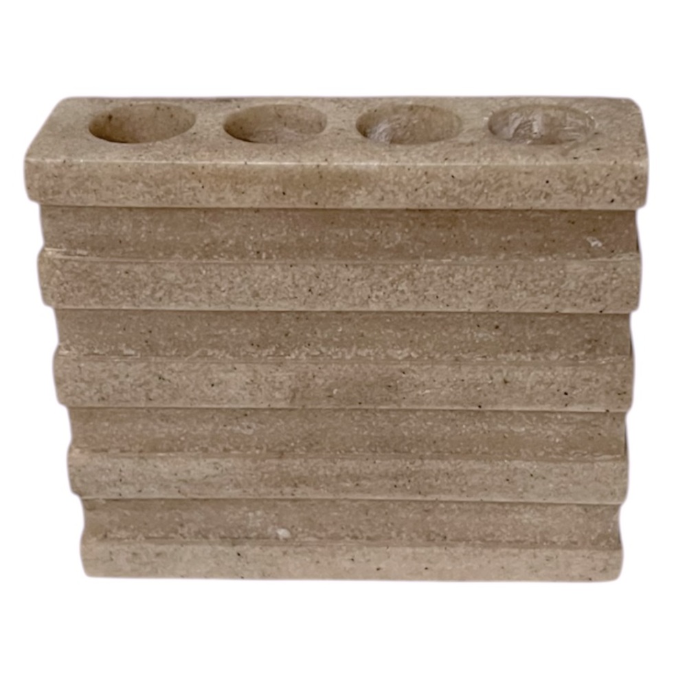 Beige Stone Toothbrush Holder NWOT